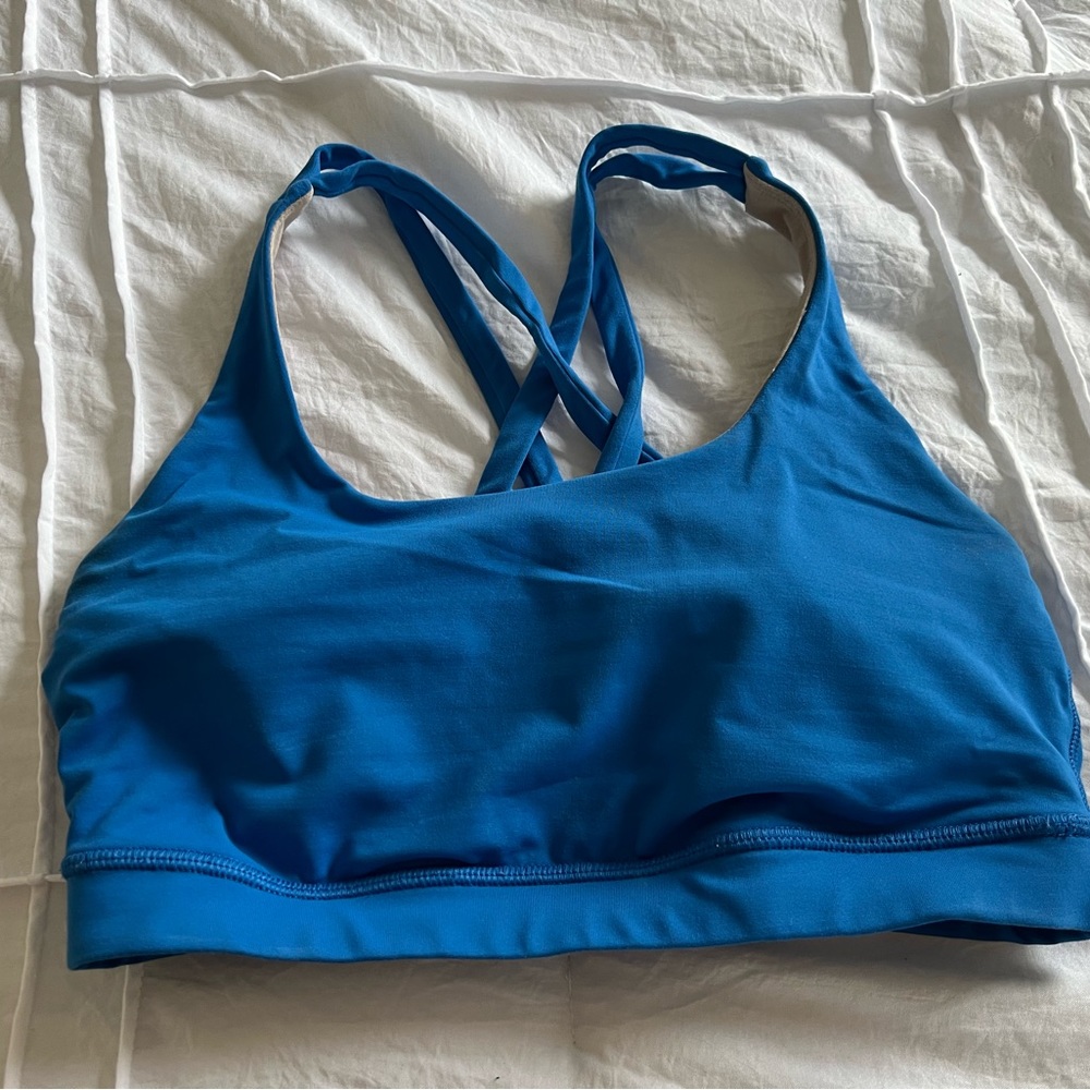 Blue Lululemon Energy Bra